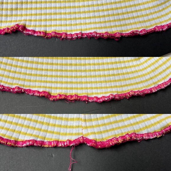 90s vintage Esprit t-shirt dress stripe pattern ribbed short cap sleeve maxi. - Picture 9 of 10